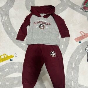 Toddler Florida State University Garnet and Gray Sweatshirt and Sweatpants Set
